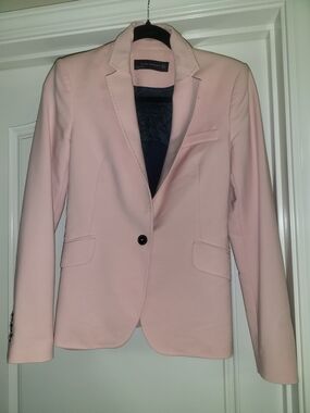 NEW Zara Pale Pink Single-Button Notch Lapel Blazer NWOT Size XS